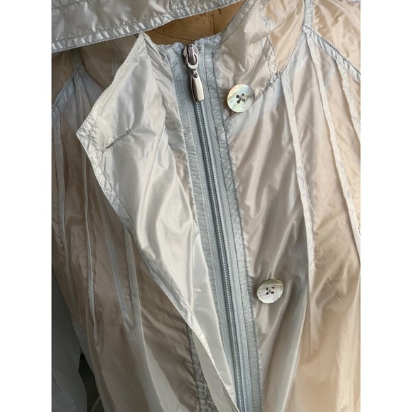 NWT Montiel Clear Effortless Hoodie Zip Front Trench Size S Flawed - Picture 12 of 14